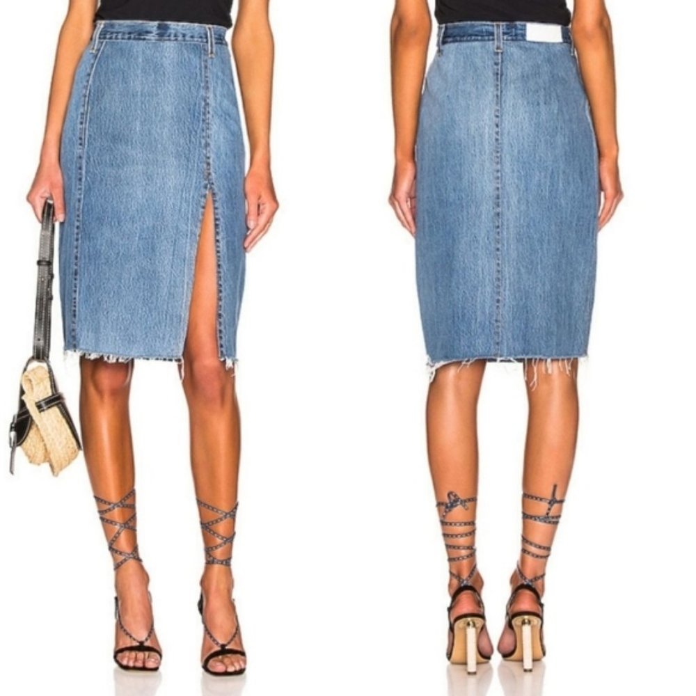 NWT RE/DONE Denim Skirt size 28